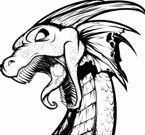 Эскизы тату дракон 28,10,2021 - №0546 - dragon tattoo sketch - tattoo-photo.ru
