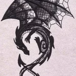 Эскизы тату дракон 28,10,2021 - №0560 - dragon tattoo sketch - tattoo-photo.ru