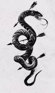 Эскизы тату дракон 28,10,2021 - №0561 - dragon tattoo sketch - tattoo-photo.ru