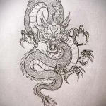 Эскизы тату дракон 28,10,2021 - №0562 - dragon tattoo sketch - tattoo-photo.ru