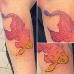Фото тату золотая рыбка 07,12,2021 - №026 - goldfish tattoo - tattoo-photo.ru