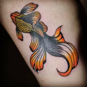 Фото тату золотая рыбка 07,12,2021 - №058 - goldfish tattoo - tattoo-photo.ru