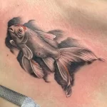Фото тату золотая рыбка 07,12,2021 - №068 - goldfish tattoo - tattoo-photo.ru