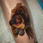 Фото тату золотая рыбка 07,12,2021 - №117 - goldfish tattoo - tattoo-photo.ru