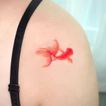 Фото тату золотая рыбка 07,12,2021 - №125 - goldfish tattoo - tattoo-photo.ru