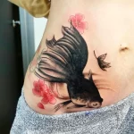 Фото тату золотая рыбка 07,12,2021 - №133 - goldfish tattoo - tattoo-photo.ru