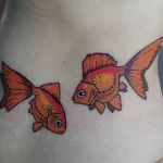 Фото тату золотая рыбка 07,12,2021 - №146 - goldfish tattoo - tattoo-photo.ru
