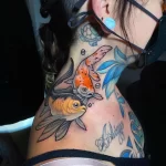 Фото тату золотая рыбка 07,12,2021 - №153 - goldfish tattoo - tattoo-photo.ru