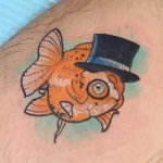 Фото тату золотая рыбка 07,12,2021 - №169 - goldfish tattoo - tattoo-photo.ru