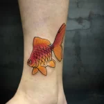 Фото тату золотая рыбка 07,12,2021 - №253 - goldfish tattoo - tattoo-photo.ru