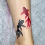 Фото тату золотая рыбка 07,12,2021 - №264 - goldfish tattoo - tattoo-photo.ru