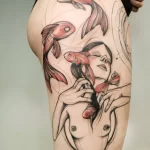 Фото тату золотая рыбка 07,12,2021 - №319 - goldfish tattoo - tattoo-photo.ru