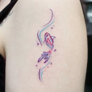 Фото тату золотая рыбка 07,12,2021 - №407 - goldfish tattoo - tattoo-photo.ru