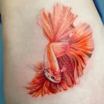 Фото тату золотая рыбка 07,12,2021 - №419 - goldfish tattoo - tattoo-photo.ru