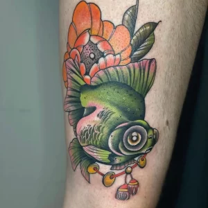Фото тату золотая рыбка 07,12,2021 - №488 - goldfish tattoo - tattoo-photo.ru