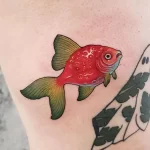 Фото тату золотая рыбка 07,12,2021 - №501 - goldfish tattoo - tattoo-photo.ru