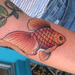 Фото тату золотая рыбка 07,12,2021 - №542 - goldfish tattoo - tattoo-photo.ru