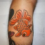 Фото тату золотая рыбка 07,12,2021 - №607 - goldfish tattoo - tattoo-photo.ru