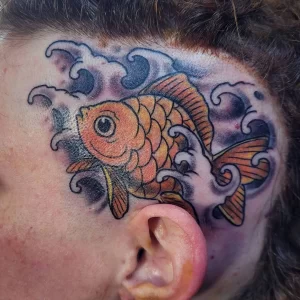 Фото тату золотая рыбка 07,12,2021 - №627 - goldfish tattoo - tattoo-photo.ru