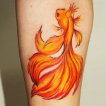 Фото тату золотая рыбка 07,12,2021 - №640 - goldfish tattoo - tattoo-photo.ru