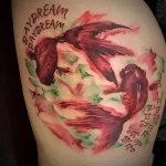 Фото тату золотая рыбка 07,12,2021 - №057 - goldfish tattoo - tattoo-photo.ru