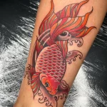 Фото тату золотая рыбка 07,12,2021 - №095 - goldfish tattoo - tattoo-photo.ru