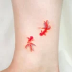 Фото тату золотая рыбка 07,12,2021 - №123 - goldfish tattoo - tattoo-photo.ru