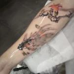 Фото тату золотая рыбка 07,12,2021 - №139 - goldfish tattoo - tattoo-photo.ru