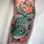 Фото тату золотая рыбка 07,12,2021 - №152 - goldfish tattoo - tattoo-photo.ru