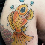 Фото тату золотая рыбка 07,12,2021 - №158 - goldfish tattoo - tattoo-photo.ru