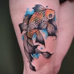Фото тату золотая рыбка 07,12,2021 - №164 - goldfish tattoo - tattoo-photo.ru