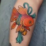 Фото тату золотая рыбка 07,12,2021 - №166 - goldfish tattoo - tattoo-photo.ru