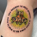 Фото тату золотая рыбка 07,12,2021 - №167 - goldfish tattoo - tattoo-photo.ru