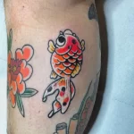 Фото тату золотая рыбка 07,12,2021 - №188 - goldfish tattoo - tattoo-photo.ru