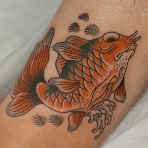 Фото тату золотая рыбка 07,12,2021 - №214 - goldfish tattoo - tattoo-photo.ru