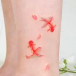 Фото тату золотая рыбка 07,12,2021 - №221 - goldfish tattoo - tattoo-photo.ru