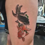 Фото тату золотая рыбка 07,12,2021 - №233 - goldfish tattoo - tattoo-photo.ru