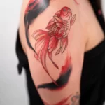 Фото тату золотая рыбка 07,12,2021 - №237 - goldfish tattoo - tattoo-photo.ru