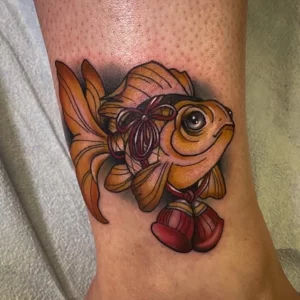 Фото тату золотая рыбка 07,12,2021 - №246 - goldfish tattoo - tattoo-photo.ru