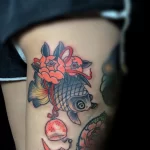 Фото тату золотая рыбка 07,12,2021 - №255 - goldfish tattoo - tattoo-photo.ru