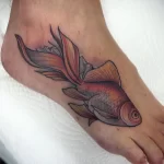 Фото тату золотая рыбка 07,12,2021 - №266 - goldfish tattoo - tattoo-photo.ru