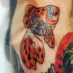 Фото тату золотая рыбка 07,12,2021 - №268 - goldfish tattoo - tattoo-photo.ru