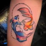 Фото тату золотая рыбка 07,12,2021 - №276 - goldfish tattoo - tattoo-photo.ru