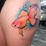 Фото тату золотая рыбка 07,12,2021 - №287 - goldfish tattoo - tattoo-photo.ru