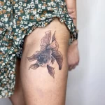 Фото тату золотая рыбка 07,12,2021 - №289 - goldfish tattoo - tattoo-photo.ru