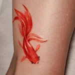 Фото тату золотая рыбка 07,12,2021 - №295 - goldfish tattoo - tattoo-photo.ru