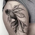 Фото тату золотая рыбка 07,12,2021 - №301 - goldfish tattoo - tattoo-photo.ru