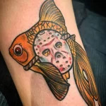 Фото тату золотая рыбка 07,12,2021 - №308 - goldfish tattoo - tattoo-photo.ru