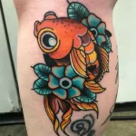 Фото тату золотая рыбка 07,12,2021 - №309 - goldfish tattoo - tattoo-photo.ru