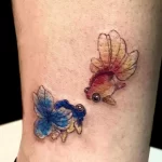 Фото тату золотая рыбка 07,12,2021 - №310 - goldfish tattoo - tattoo-photo.ru